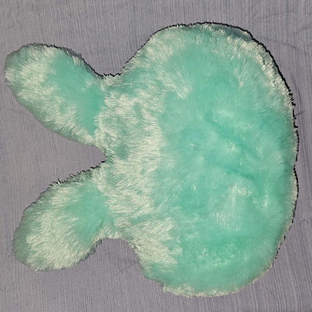 Plush Bunny Ear Throw Pillow Bag in Pastel Teal